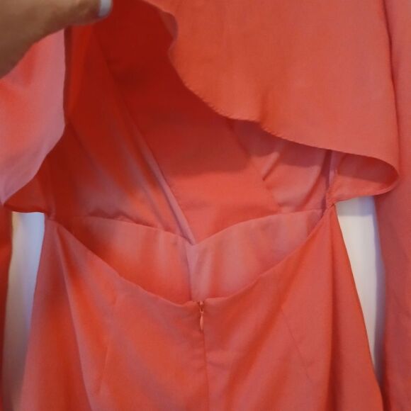 Ark & Co Spring Backless Boho Coral Orange Festival Shorts Romper Playsuit-S - Picture 11 of 12